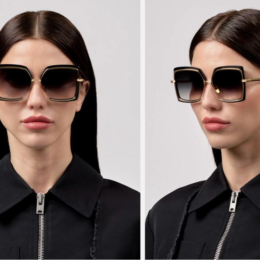 DITA Narcissus Sunglasses - Yellow Gold / Grey & Clear Gradient Lenses - Picture 2 of 6